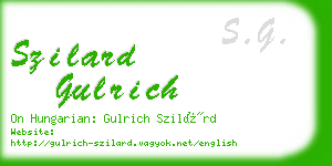 szilard gulrich business card